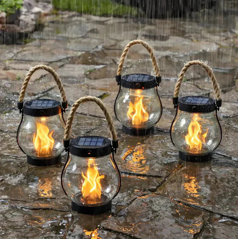 š„Solar Flame Lantern ā Realistic Flickš„ering Fire Glow for Camping Patio Garden & Outdoor Nights