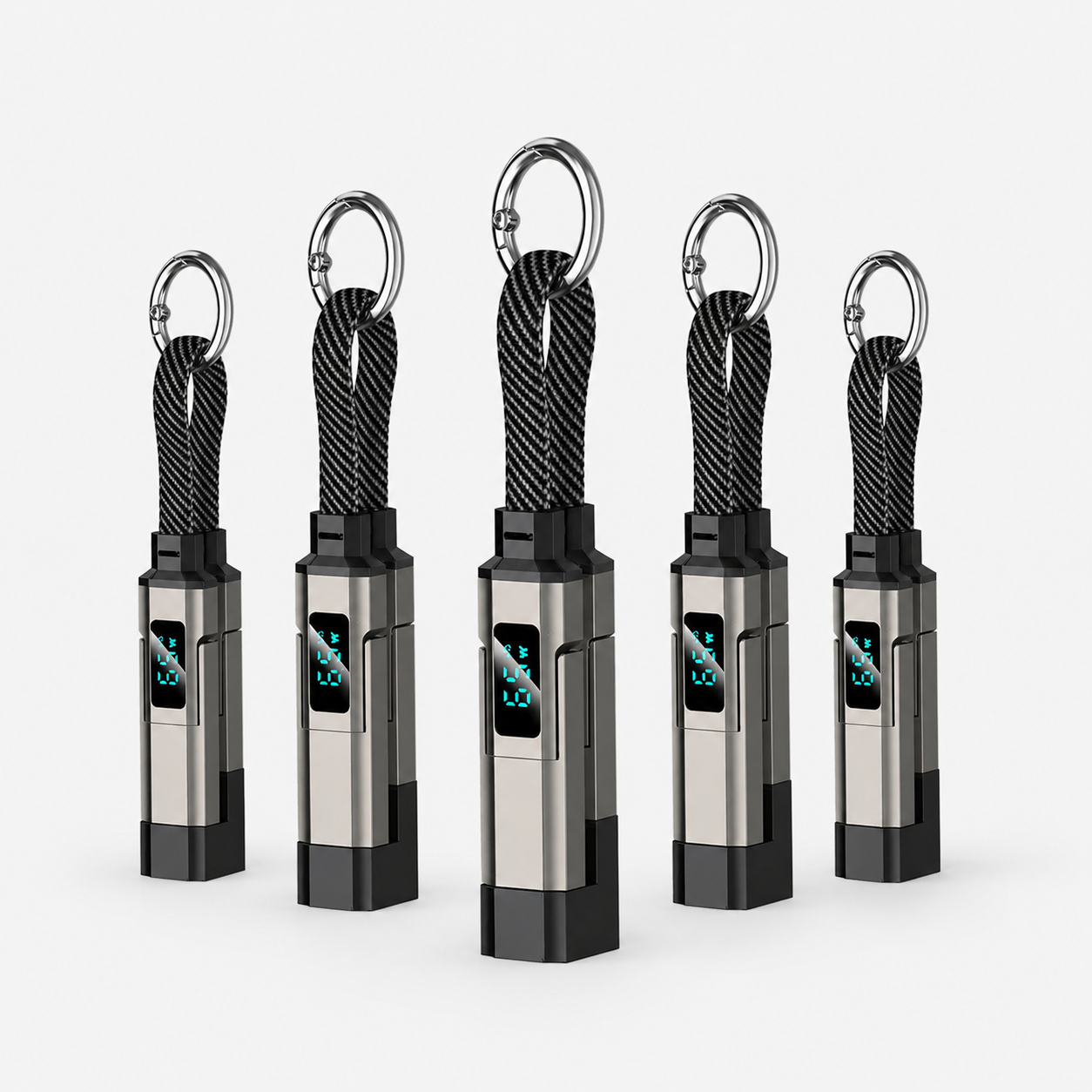 upupš„4-in-1 Digital Display Keychain Charging Cable