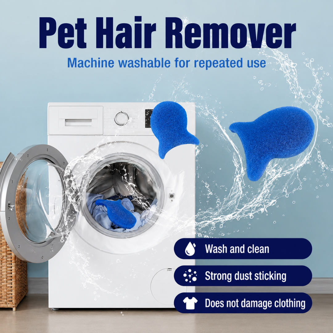 ⏳LAST DAY BUY 2 GET 1 FREE!💦 Laundry Pet Hair Removal Fish - 5 Pack