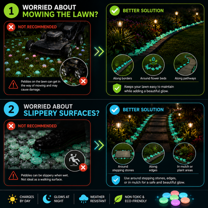 up💥LIMITED TIME ONLY: 49% OFF💥🌈Colorful Glow-in-the-Dark Garden Stones