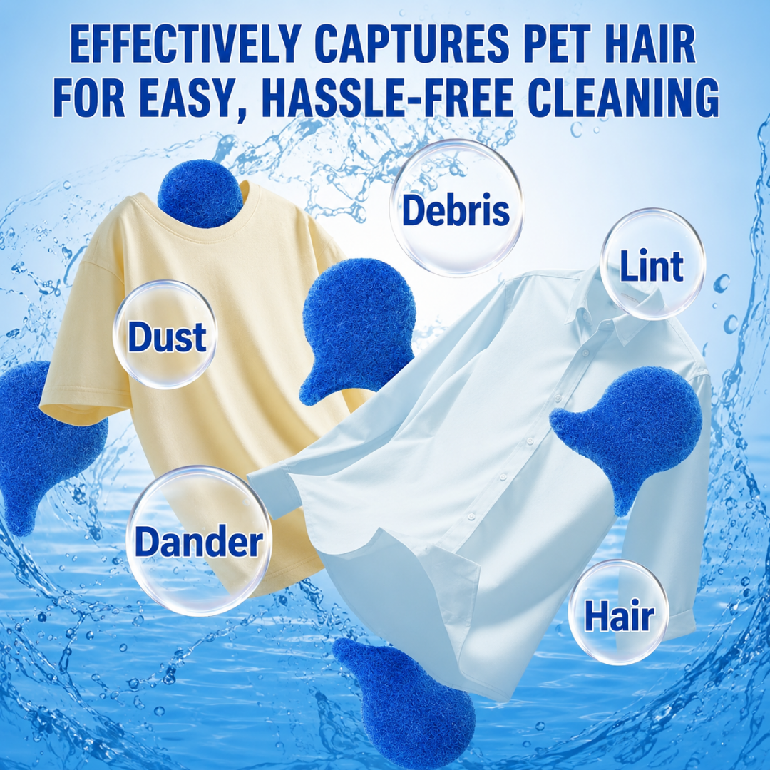 ⏳LAST DAY BUY 2 GET 1 FREE!💦 Laundry Pet Hair Removal Fish - 5 Pack