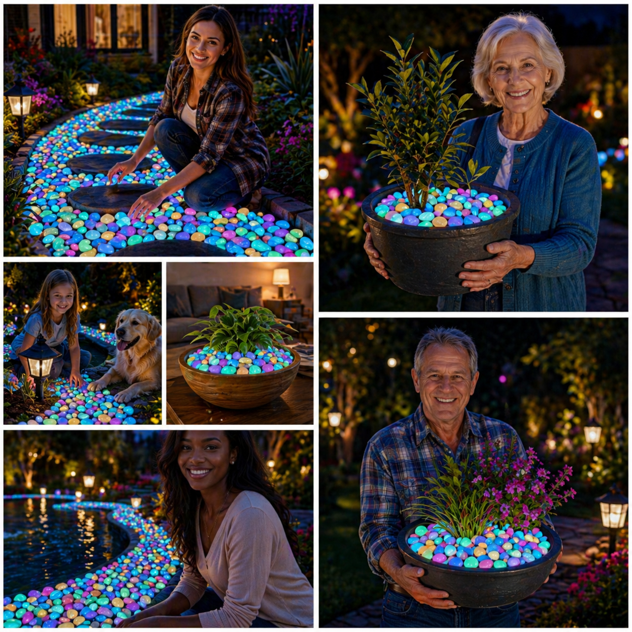 up💥LIMITED TIME ONLY: 49% OFF💥🌈Colorful Glow-in-the-Dark Garden Stones