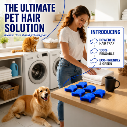 ⏳LAST DAY BUY 2 GET 1 FREE!💦 Laundry Pet Hair Removal Fish - 5 Pack