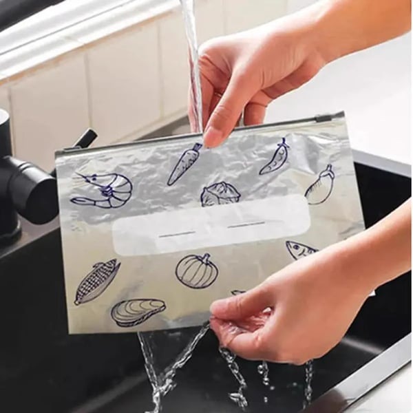 🔥 ivopalo® Reusable Aluminium Foil Sealable Storage Bags — Keep Food Fresh For Longer