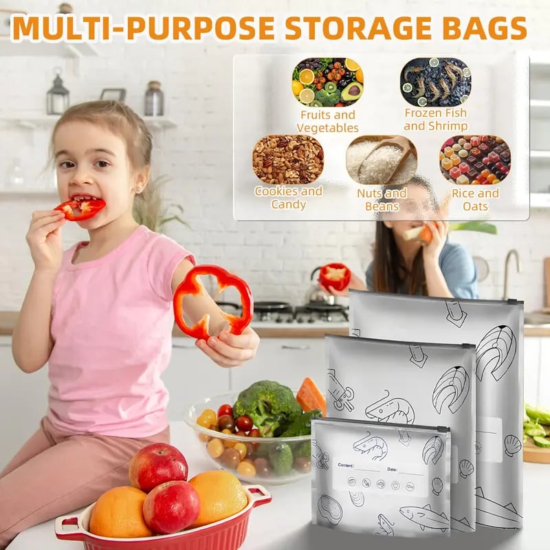 🔥 ivopalo® Reusable Aluminium Foil Sealable Storage Bags — Keep Food Fresh For Longer