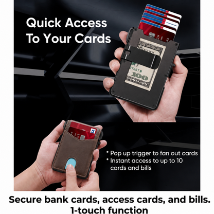 Minimalist Pop-Up Card Wallet - Maximum Capacity. Minimal Footprint.