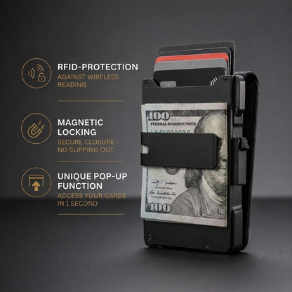 Minimalist Pop-Up Card Wallet - Maximum Capacity. Minimal Footprint.