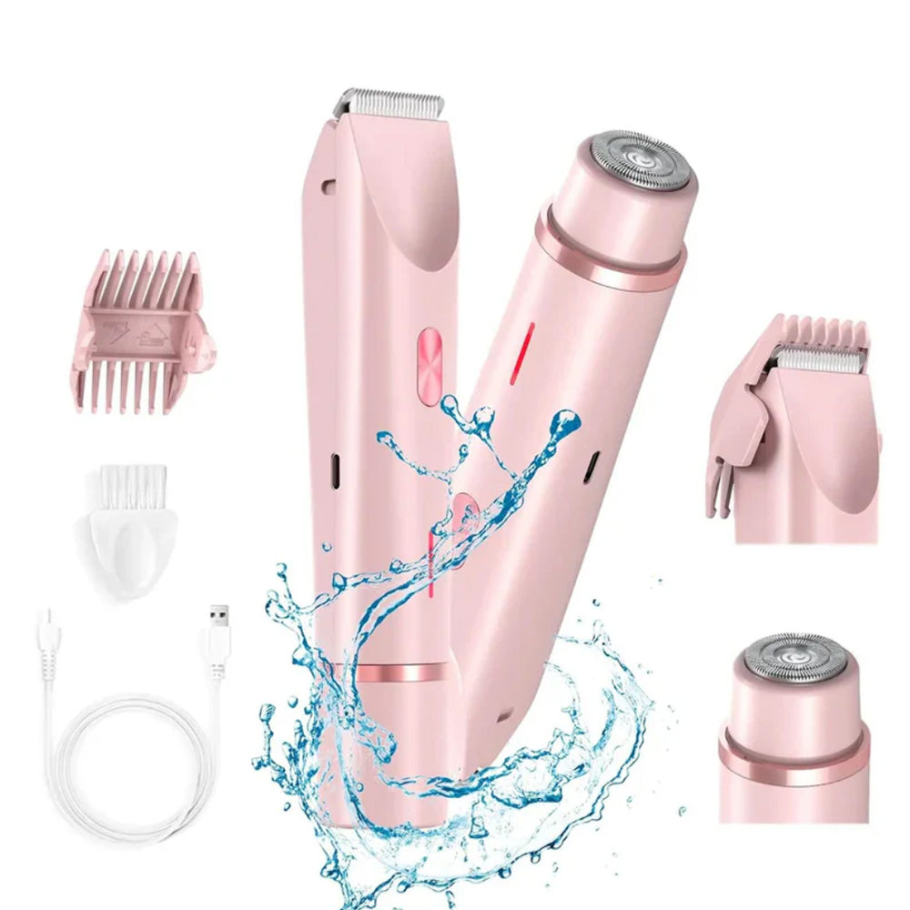 🆙✨2-in-1 Painless Bikini Hair Trimmer for Face & Body