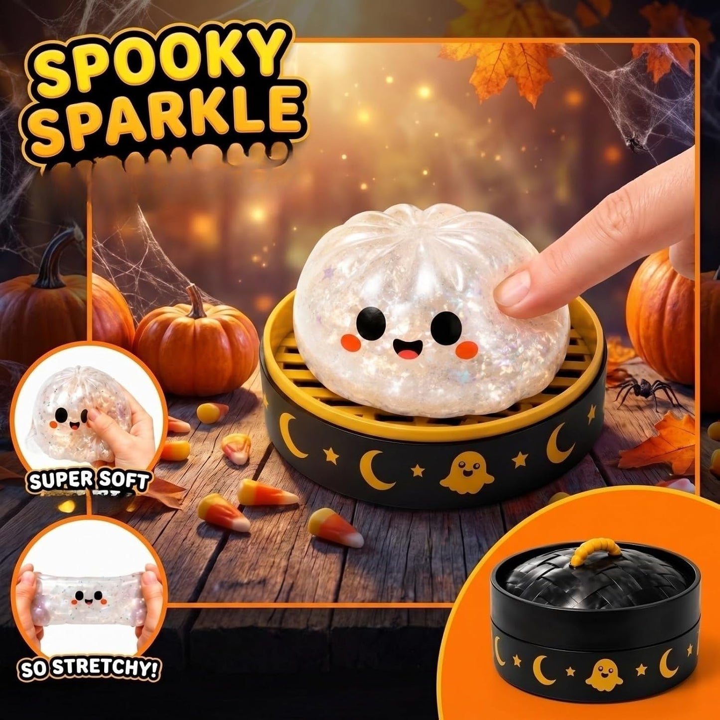 Halloween Bao Bun Squishy Blind Box – Cute Spooky Stress Relief Toy