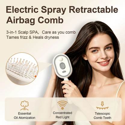🔥50% OFF! 🔥Electric Spray Scalp Massage Brush with Mist & Red Light