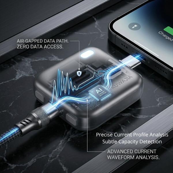 🔋ivopalo® Smart Auto-Disconnect Type-C Charging Guard – 140W Anti-Overcharge Adapter for Safe Overnight Charging