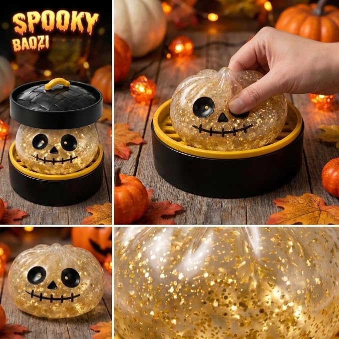 Halloween Bao Bun Squishy Blind Box – Cute Spooky Stress Relief Toy
