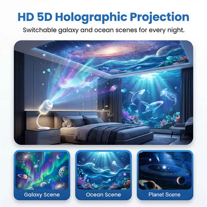 🔥50% OFF! 🔥HD Smart Dynamic 5D Holographic Night Light Projector