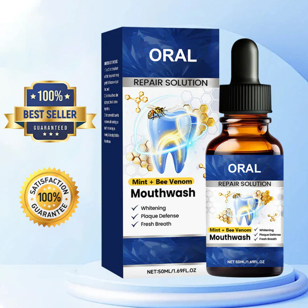 🆙 ivopalo® Advanced Oral Repair Care — Extra-Strength Bee Venom Drops Against Loose Teeth Bleeding Gums & Plaque — Premium Mouthwash Alternative