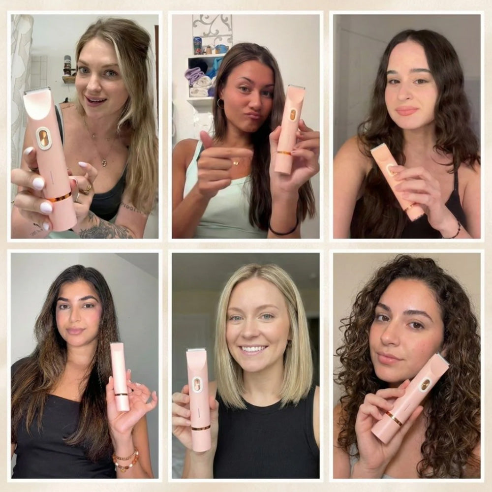 🆙✨2-in-1 Painless Bikini Hair Trimmer for Face & Body