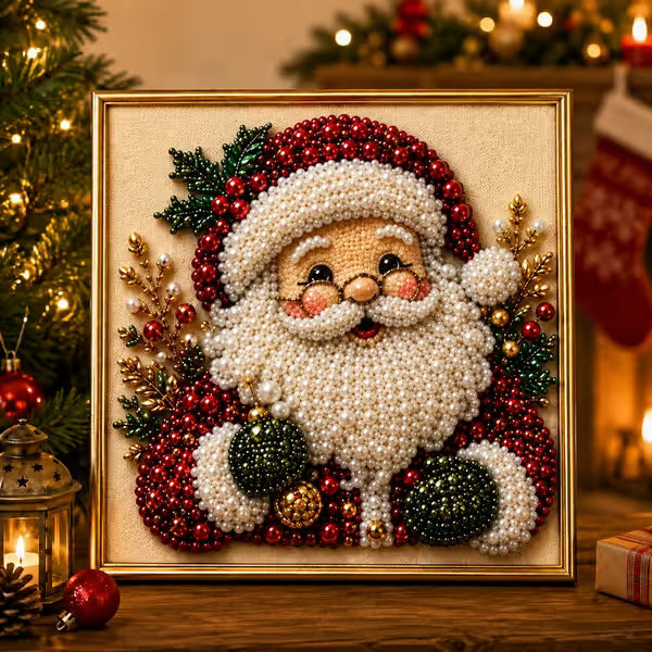 🧘Relaxing & Beginner-Friendly - 🎨💎DIY Christmas Pearl Diamond Painting Art Kit