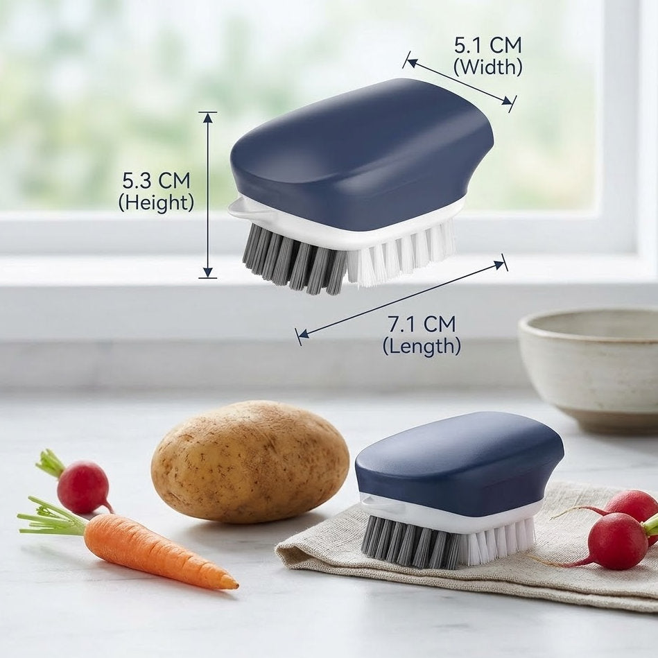 Dulorentacosh2-Pack Premium Vegetable Scrubber - Modern Kitchen Cleaning Brush for Potatoes and Root Vegetables, Professional Grade Fruit Cleaner