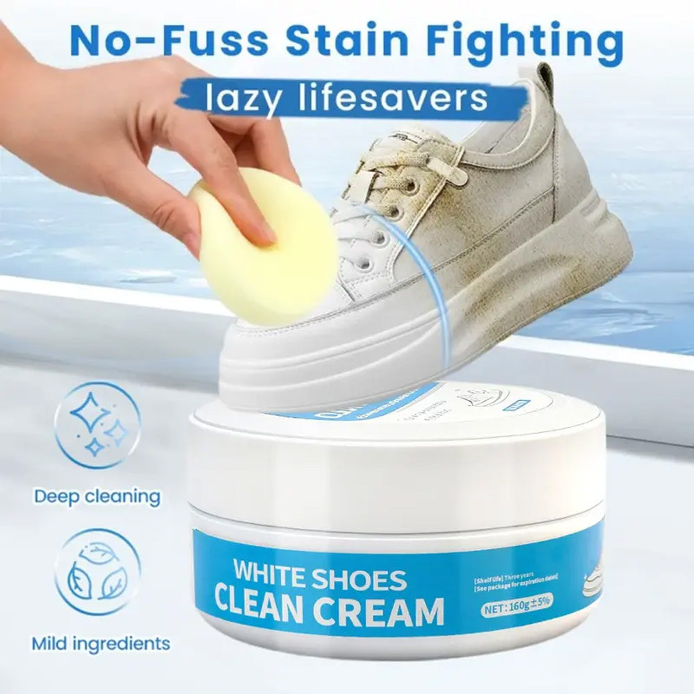 up👟 Instant White Shoe Cleaner Cream — Erase Dirt & Stains in Seconds