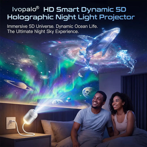 🔥50% OFF! 🔥HD Smart Dynamic 5D Holographic Night Light Projector
