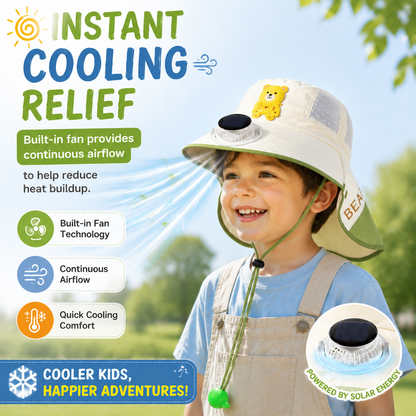☀️ SUMMER SALE 50% OFF 🔥 Kids Cooling Sun Protection Fan Hat - Beat Summer Heat & Protect Your Child Outdoors