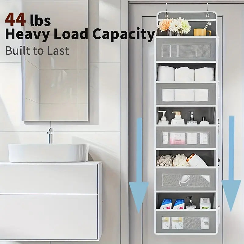 🚪 ivopalo® Over-the-Door 4-Tier Storage Organizer – Large Pocket Hanging Organizer for Bedroom Bathroom & Pantry
