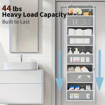 🚪 ivopalo® Over-the-Door 4-Tier Storage Organizer – Large Pocket Hanging Organizer for Bedroom Bathroom & Pantry