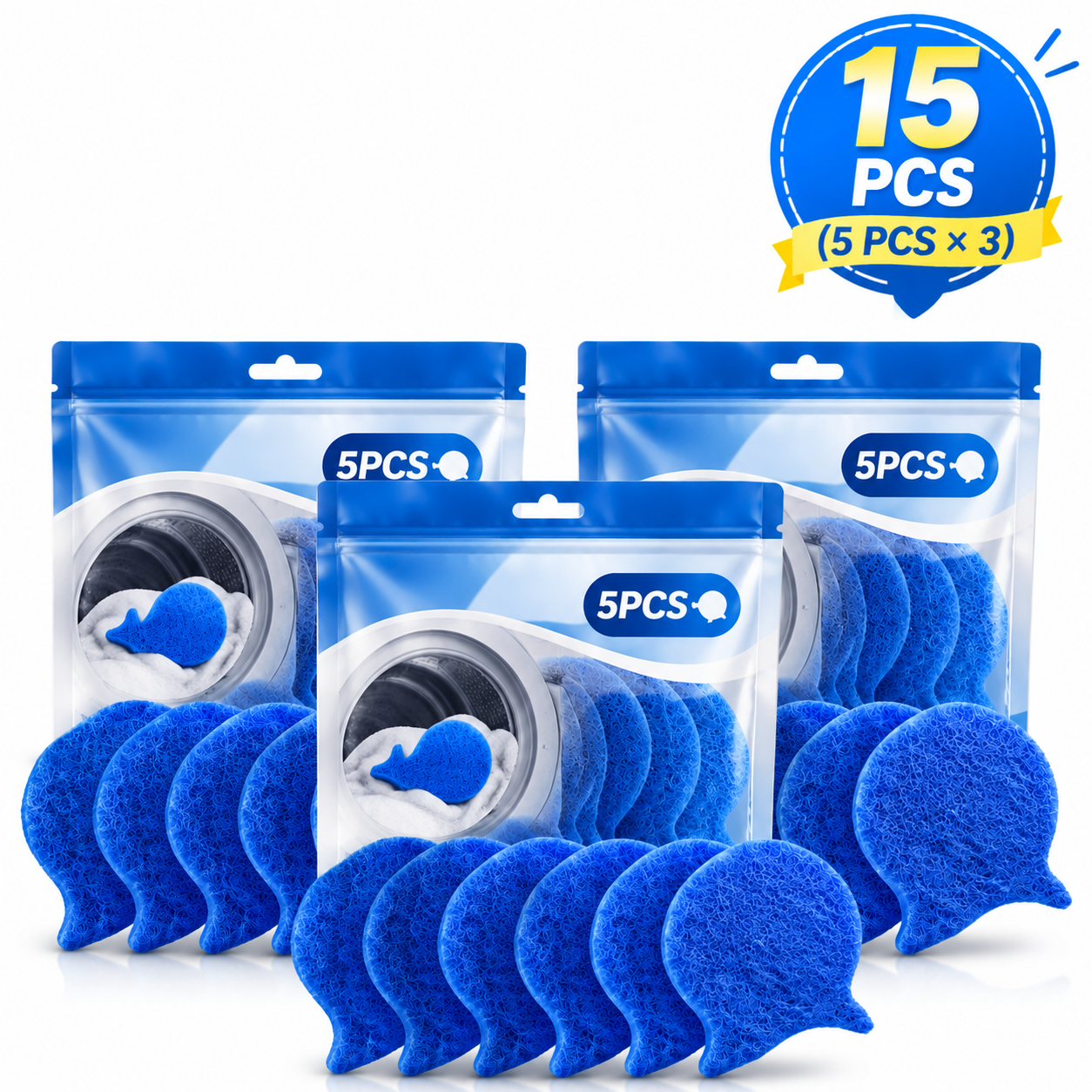 ⏳LAST DAY BUY 2 GET 1 FREE!💦 Laundry Pet Hair Removal Fish - 5 Pack