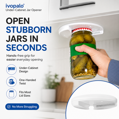 🫙ivopalo® Under-Cabinet Jar Opener – Easy One-Handed Lid Opener for Stubborn Jars