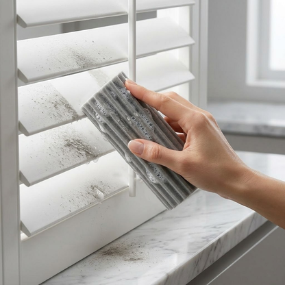 Dulorentacosh Professional Damp Dusters (8-Pack) - The Ultimate Reusable Cleaning Erasers for a Dust-Free Home - Grey Multi-Groove Texture