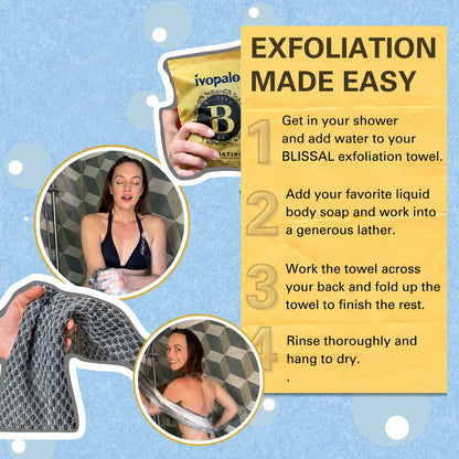 ivopalo Exfoliating Antibacterial Shower Towel