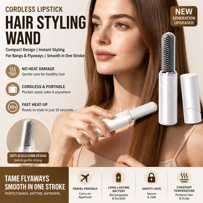 Lipstick-Size Portable Hair Styling Comb