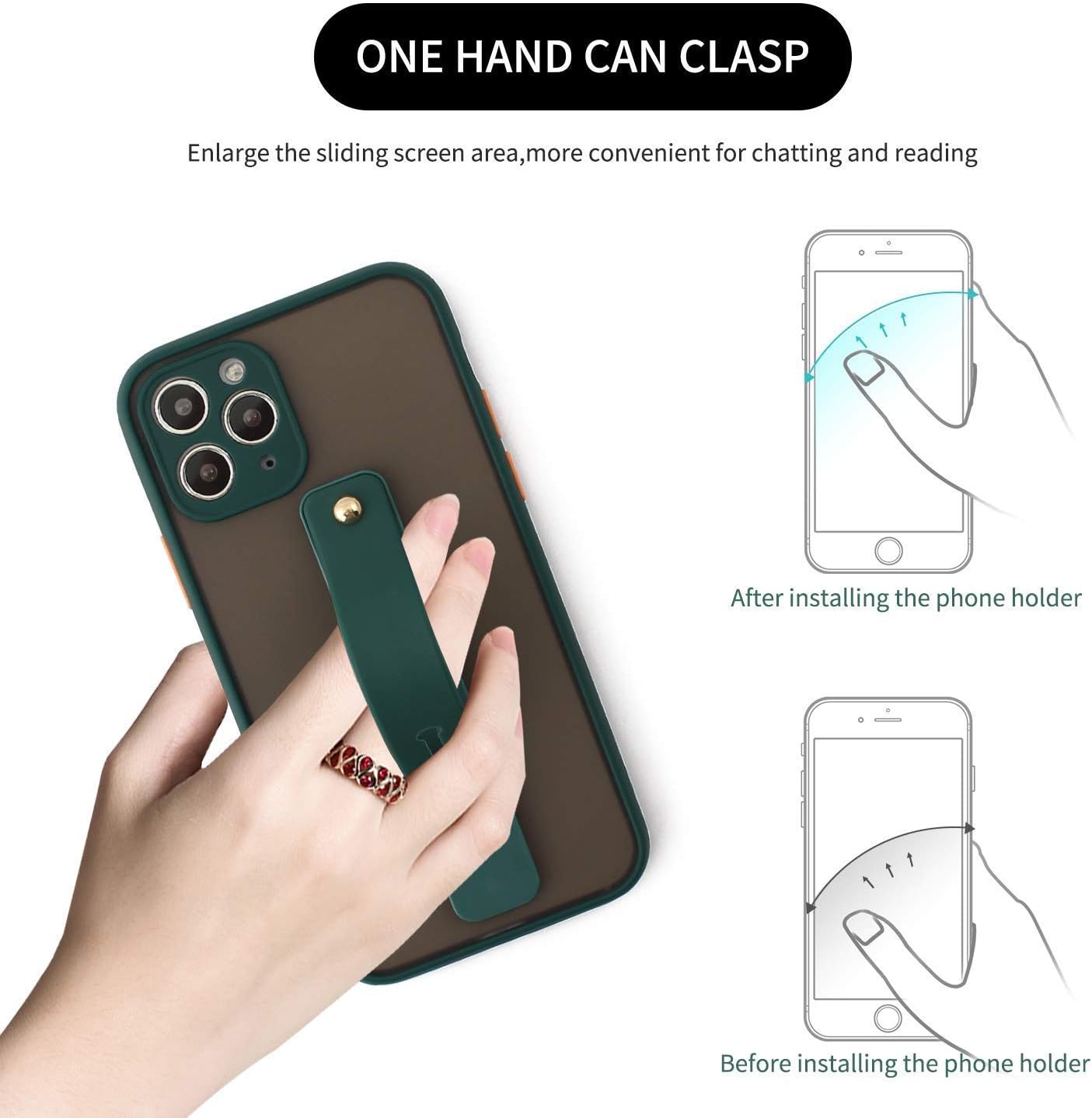 Anti-Drop Phone Grip Strap – Hold, Stand & Scroll With One Hand