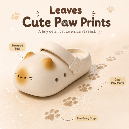 🐾Cat Paw Cloud Slippers – Cute Waterproof Non-Slip Slides for Cat Lovers