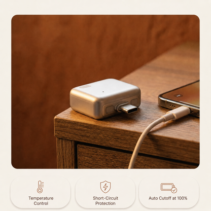 🔋ivopalo® Smart Auto-Disconnect Type-C Charging Guard – 140W Anti-Overcharge Adapter for Safe Overnight Charging