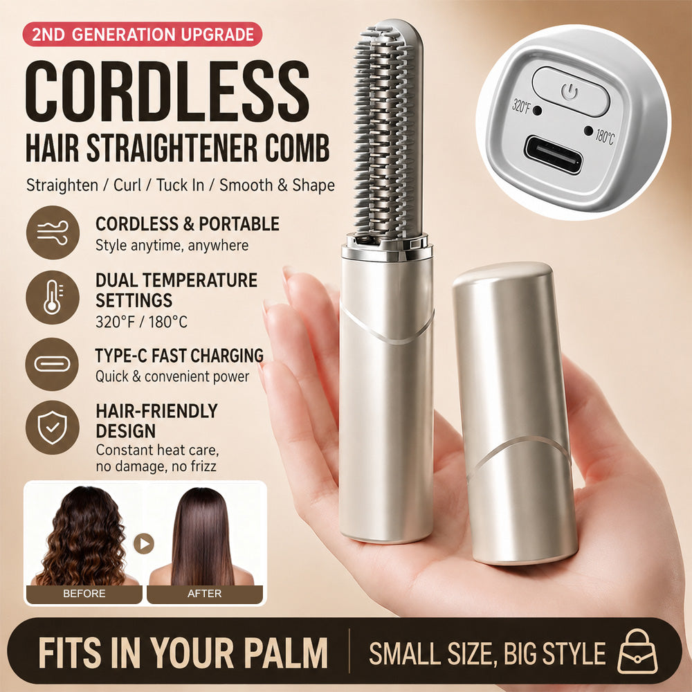 Lipstick-Size Portable Hair Styling Comb