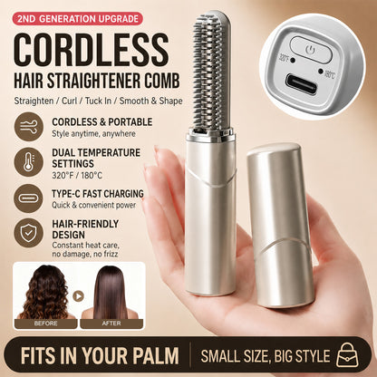 Lipstick-Size Portable Hair Styling Comb