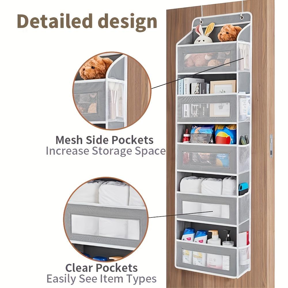 🚪 ivopalo® Over-the-Door 4-Tier Storage Organizer – Large Pocket Hanging Organizer for Bedroom Bathroom & Pantry