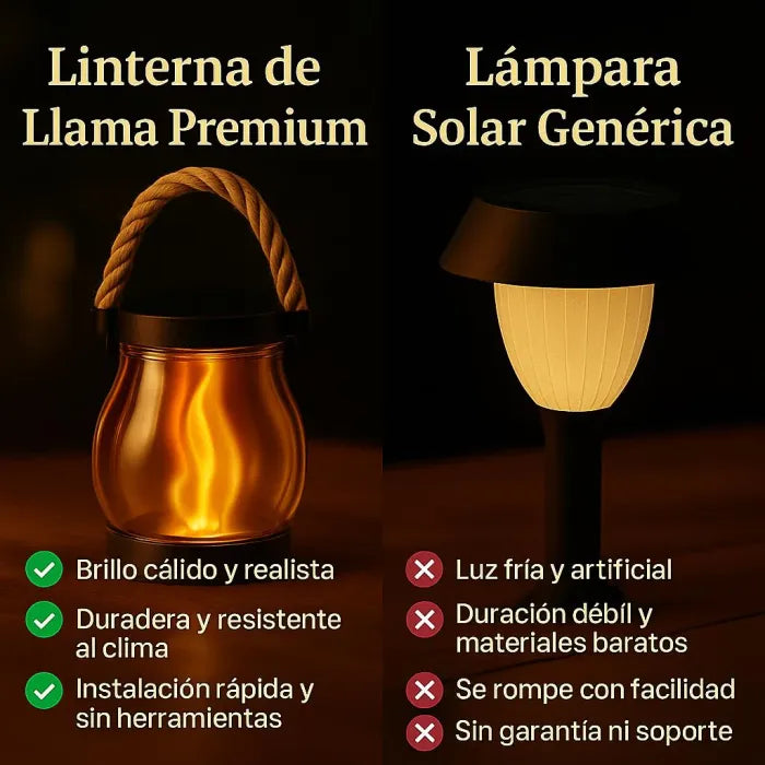 🔥Solar Flame Lantern – Realistic Flick🔥ering Fire Glow for Camping Patio Garden & Outdoor Nights