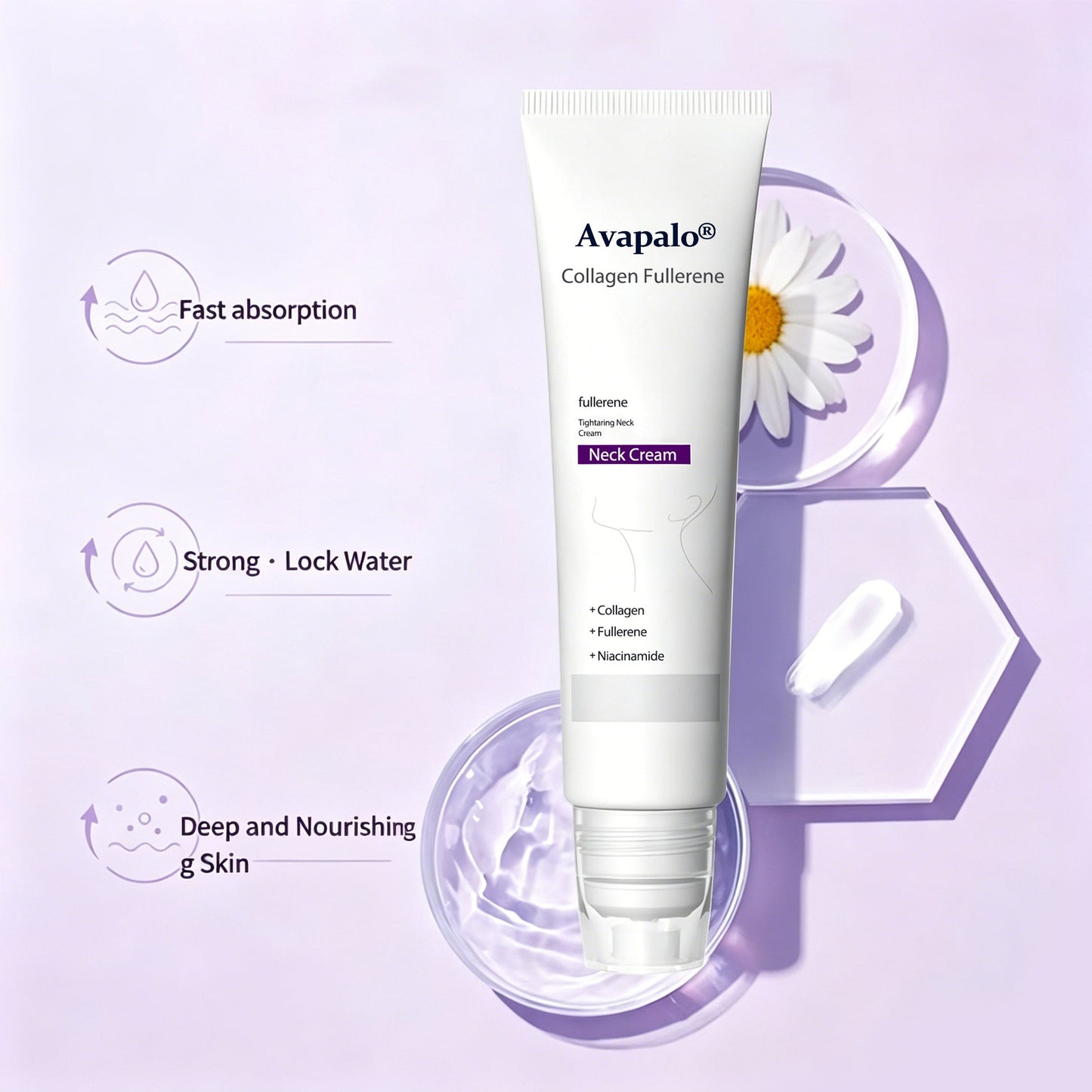 🆙Ivopalo® Roller Massage Neck Cream 🧴 Collagen & Hyaluronic Acid | Firms Neck, Reduces Wrinkles & Double Chin