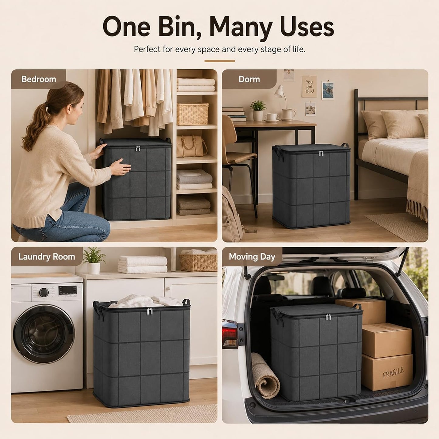 🥳2026 HOT SALE🥳 XXL Foldable Storage Bag with Reinforced Handles