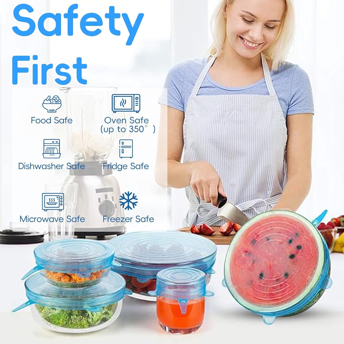 up Stop Wasting Plastic Wrap Every Day - Stretch, seal, and reuse. These silicone stretch lids help cover leftovers, half-cut fruit, bowls, cups, and jars in seconds — without fighting with messy disposable wrap.