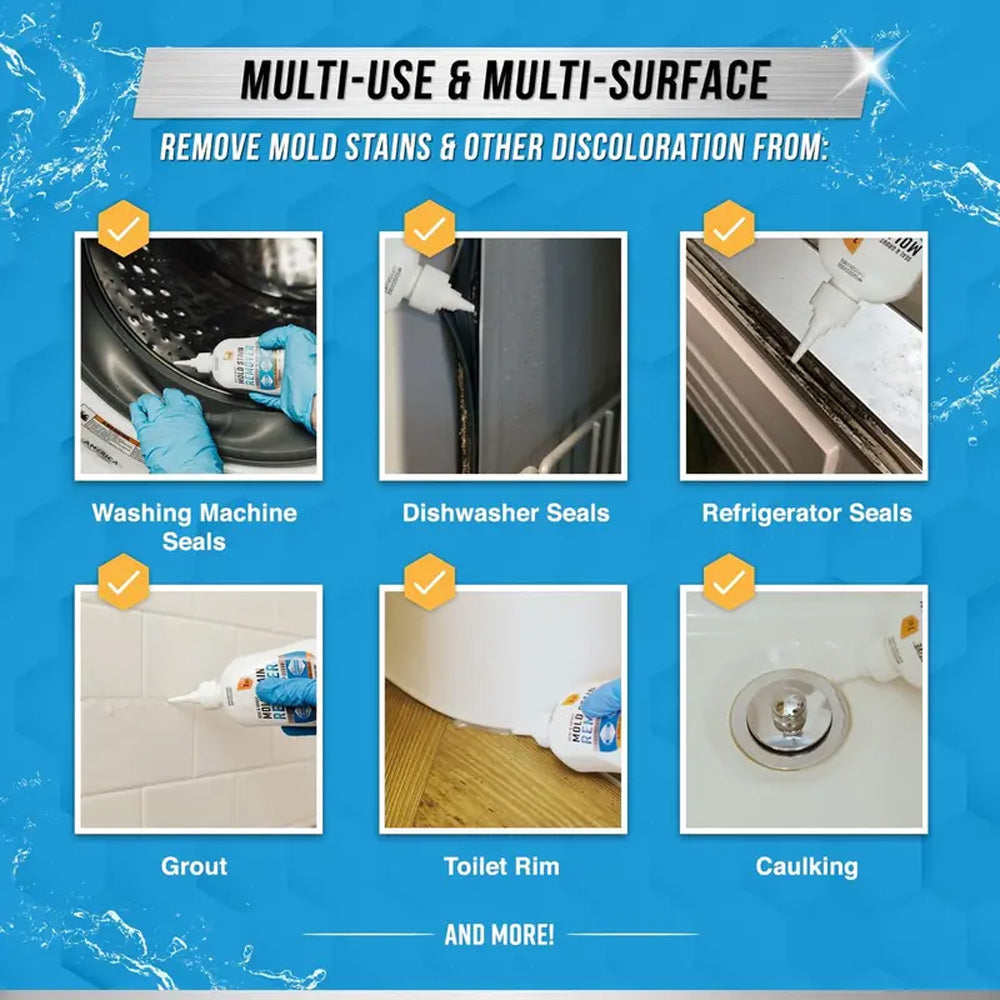 🧽 Mold Stain Remover Gel | Heavy-Duty Cleaner for Washer Seal, Grout & Shower