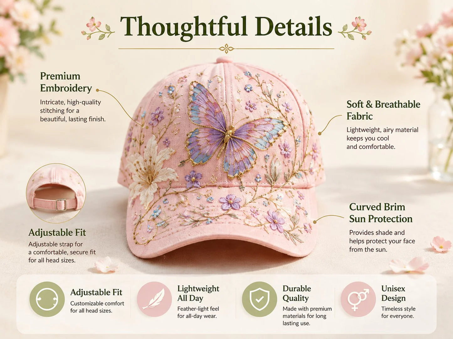 50% OFF 🌸🌿 Garden Morning Cap