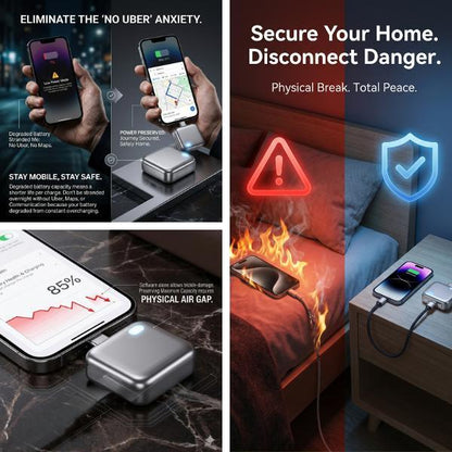 🔋ivopalo® Smart Auto-Disconnect Type-C Charging Guard – 140W Anti-Overcharge Adapter for Safe Overnight Charging