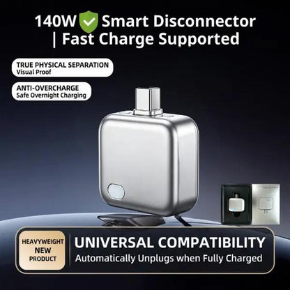 🔋ivopalo® Smart Auto-Disconnect Type-C Charging Guard – 140W Anti-Overcharge Adapter for Safe Overnight Charging