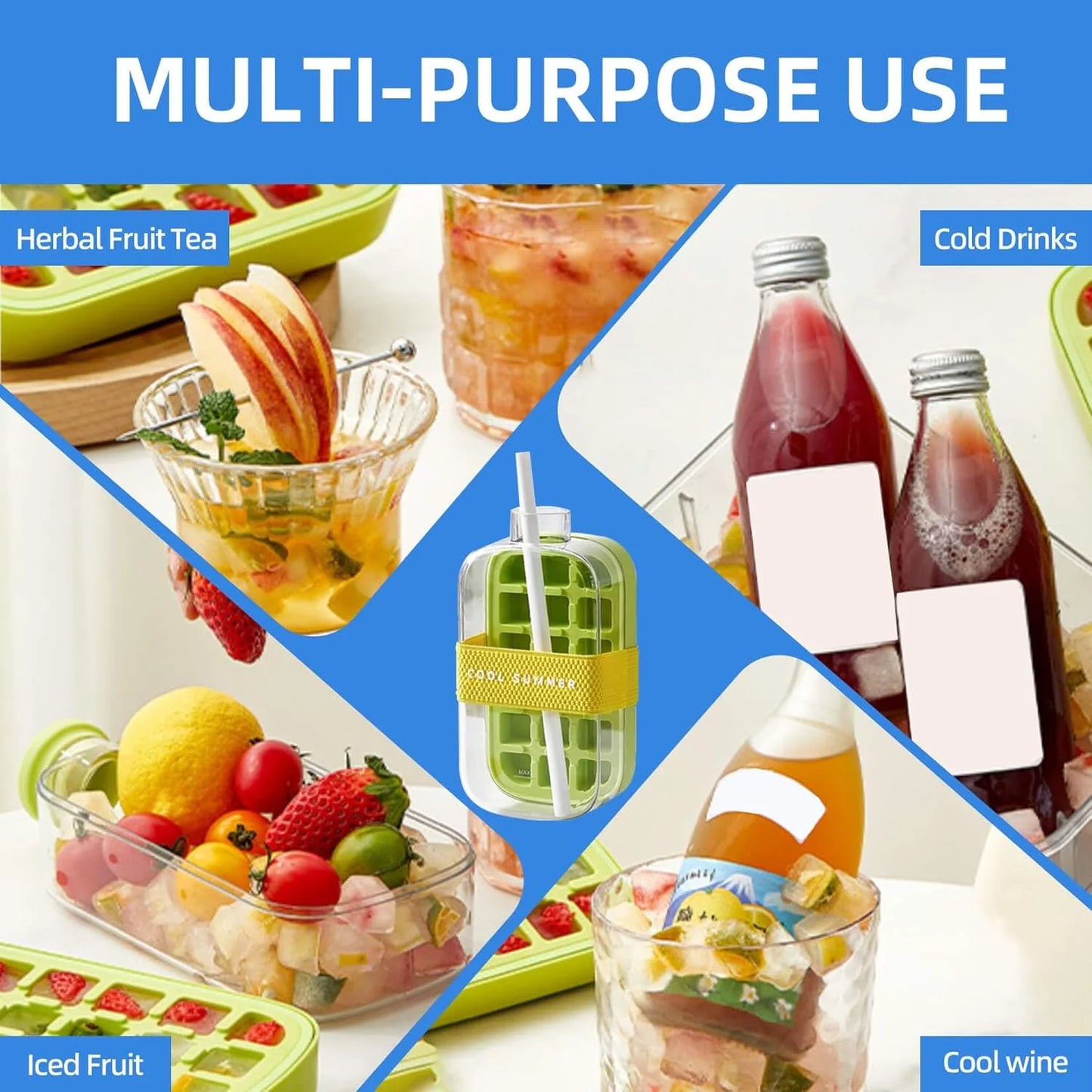 🆙2-IN-1 ICE BOTTLE — MAKE ICE, PRESS & DRINK