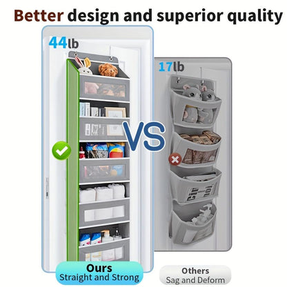 🚪 ivopalo® Over-the-Door 4-Tier Storage Organizer – Large Pocket Hanging Organizer for Bedroom Bathroom & Pantry