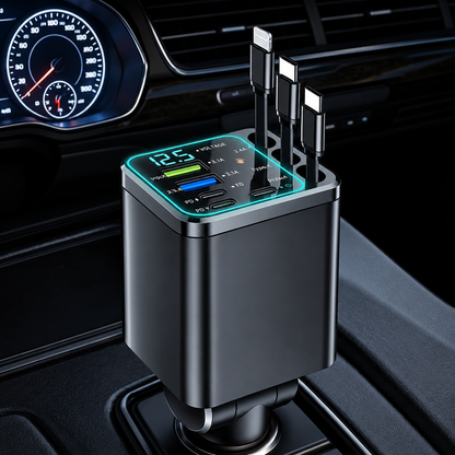 ⚡🚗 50% OFF TODAY — 7-in-1 Wireless Car Charger | RGB Starry Light Display | Smart Voltage Monitor