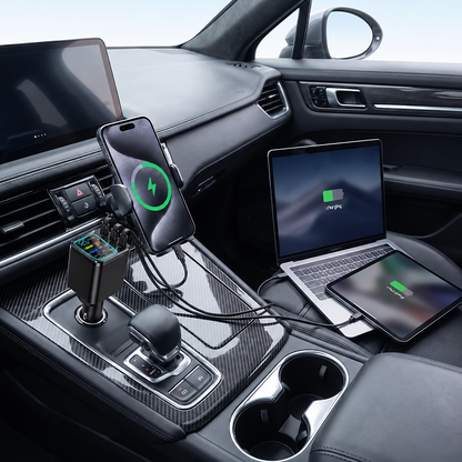 ⚡🚗 50% OFF TODAY — 7-in-1 Wireless Car Charger | RGB Starry Light Display | Smart Voltage Monitor