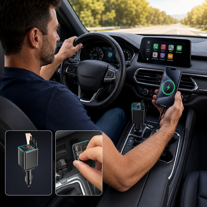 ⚡🚗 50% OFF TODAY — 7-in-1 Wireless Car Charger | RGB Starry Light Display | Smart Voltage Monitor